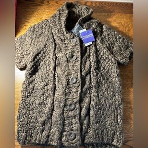 Vivienne Tam Chunky Knit Cardigan in Brown